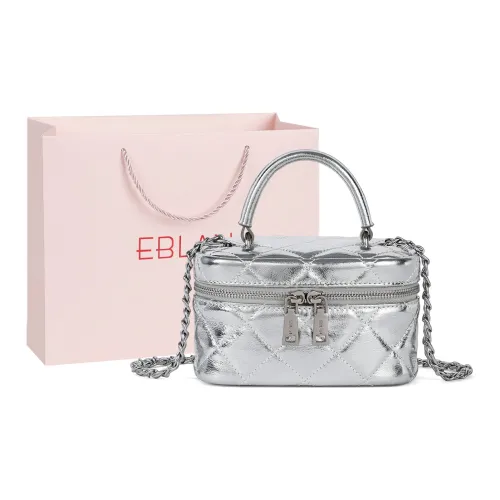 EBLAN Коровья кожа Сумка через плечо Маленькая Tubas Женская серебряная