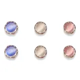 Серьги-гвоздики "Enchanted Love" с камнем "Кошачий глаз", трехкомпонентный комплект