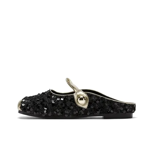 DAPHNE противоскользящие домашние тапочки для женщин черные