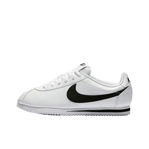Nike Cortez Slip-Resistant Abrasion-Resistant Low Top Детская Беговая Обувь Белая Подростковая