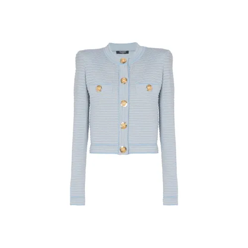 BALMAIN SS25 Трикотаж Женский Синий