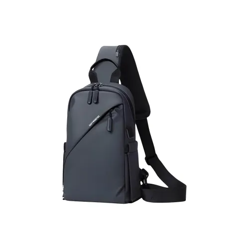 SEPTWOLVES Покрытая ткань Sling Сумка Большая Мужская Черная Серая