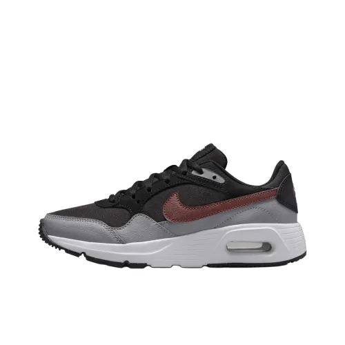 Nike Air Max SC Устойчивый к истиранию Низкий Топ Детские Лайфстайл Кроссовки Черный Серый Красный Подростки