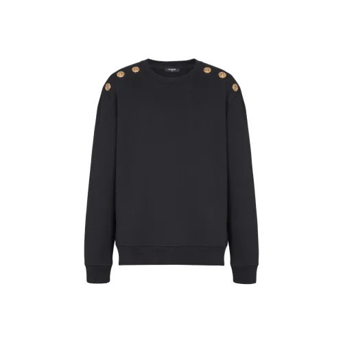 BALMAIN Черные Мужские Свитшоты
