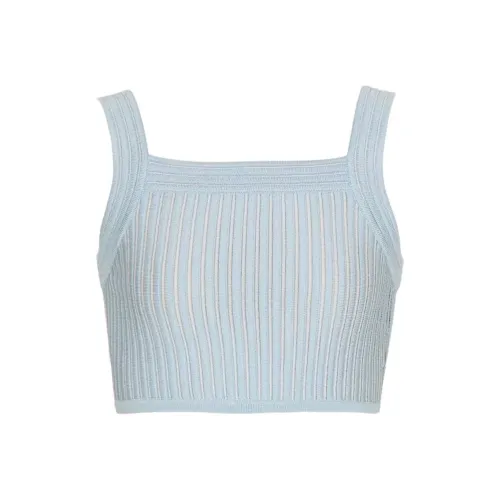 BALMAIN SS25 Майка Женская Синяя