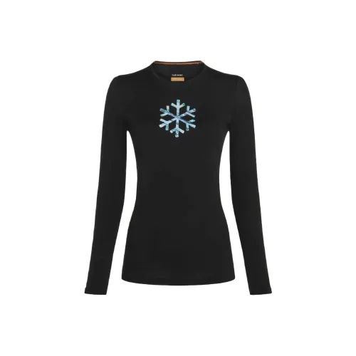 Icebreaker x POW Стандартная T-рубашка Женская Чисто черная