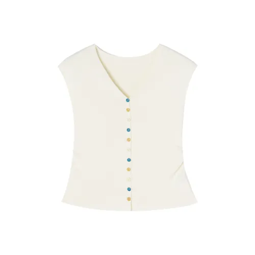 XIANGYING Цапельно-белый Женские футболки