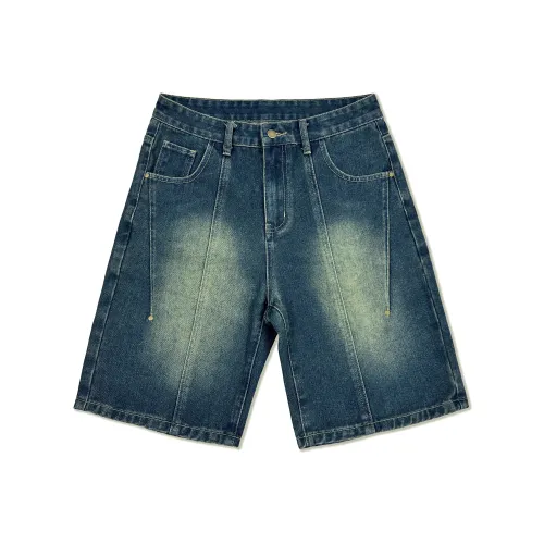 PISYPOX Джинсовые шорты Унисекс Ностальгический зеленый