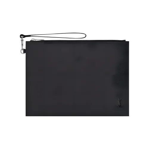 SAINT LAURENT Коровья кожа Ноутбук Сумка Клатч Мужской Черный