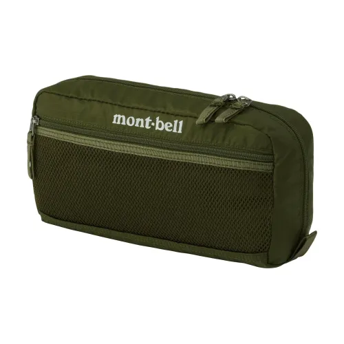 MONTBELL Нейлоновая туалетная сумка среднего размера унисекс хаки зеленый