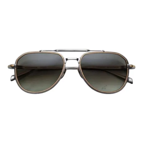 JACQUES MARIE MAGE Aviator Солнцезащитные очки Мужские Серебряные