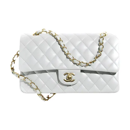 CHANEL Classic Flap CF Lambskin Flap Bag Crossbody Bag Women's Light Blue