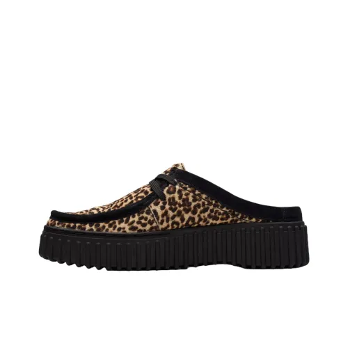 Clarks Резиновая подошва устойчивая к истиранию домашние тапочки женские леопардовый принт
