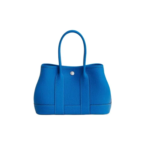 HERMES Garden Party Negonda Телячья кожа Садовая сумка Женская T7 Hydra Aqua Blue