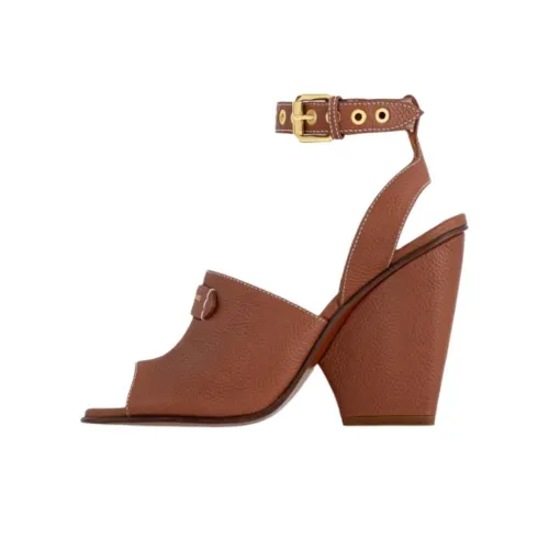 LOUIS VUITTON Trinity One Strap Sandals 10 см Женские Коричневый