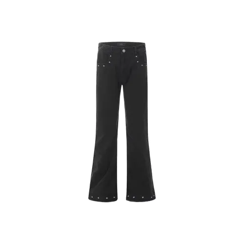 TESTUNG Черный Унисекс Джинсы