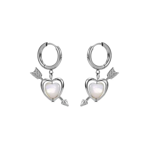 BLACKHEAD Белый Lipped Оболочка Бусины Серьги Унисекс