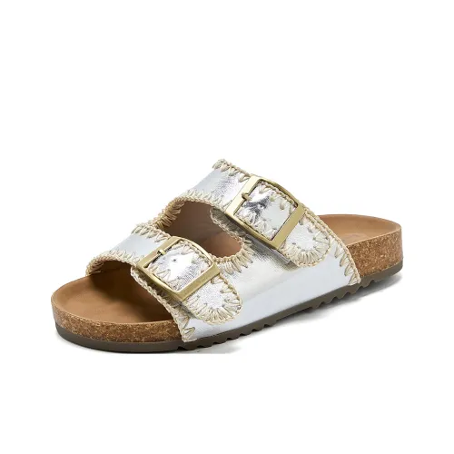 La Chapelle Slip Resistant Abrasion Resistant Слипоны Женские Серебряные