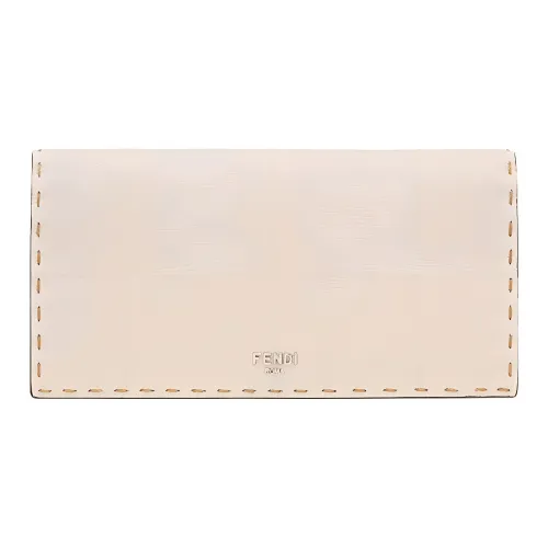 FENDI Телячья кожа Кошелек Держатель для карт Держатель для карт Мужской Белый