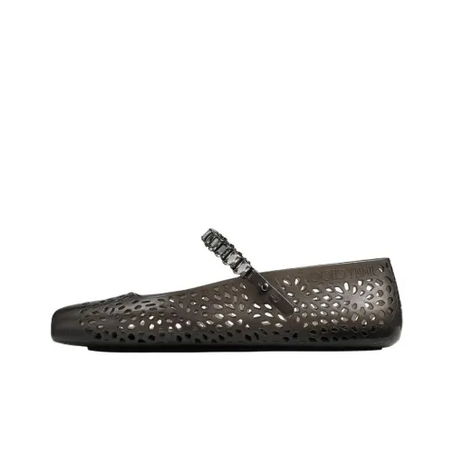 Jimmy Choo Jelly Flat Mary Jane Shoes Women's Black