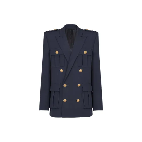 BALMAIN Куртки и Пальто Мужской Морской Синий