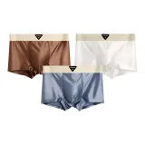 Тёмный карамель + белый + синий