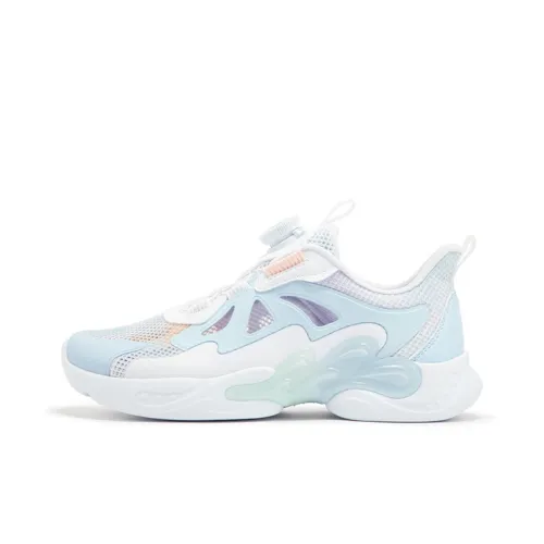 XTEP Амортизация Износостойкий Низкий Топ Детская Беговая Обувь Синие Белые