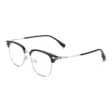 Яркий черный | Серебряный-C05 & Защита от синего света, 0 диоптрий, линзы