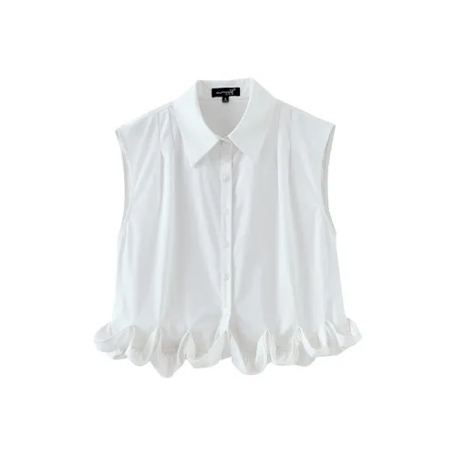 OUNIXUE Белые Женские Рубашки