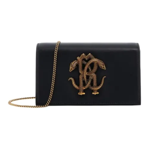 Roberto Cavalli Сумки через плечо из коровьей кожи женские черные