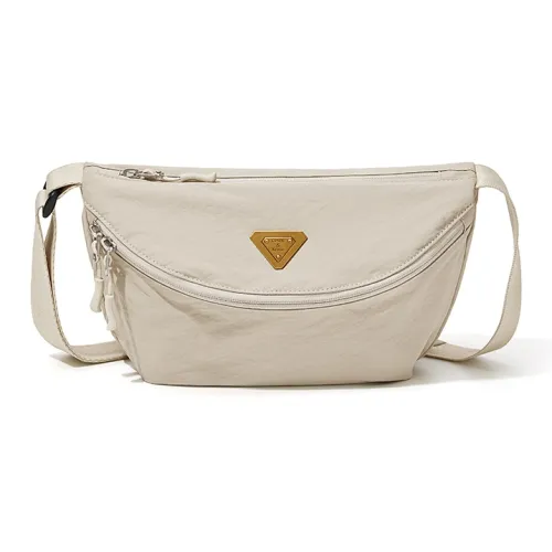 CinvaiKrose Ткань через плечо Сумка Холщовая Сумка Маленькая Женская Экрю Черная