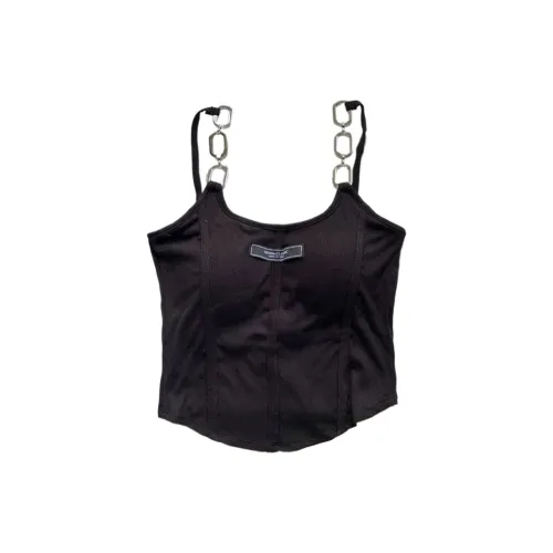 Cotton Gene Черные Женские Майки