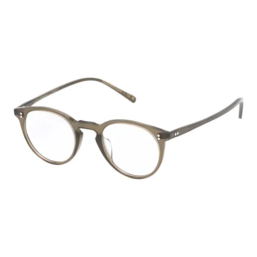 Oliver Peoples Ацетат Круглые Оправы для Очков Мужские Зеленые