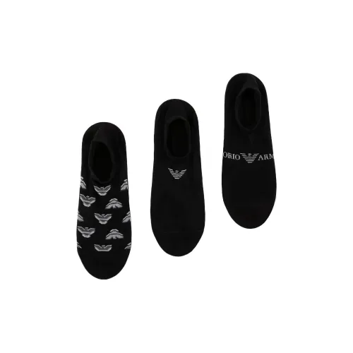 EMPORIO ARMANI SS25 No Show Носки Мужские 3 упаковки Черный