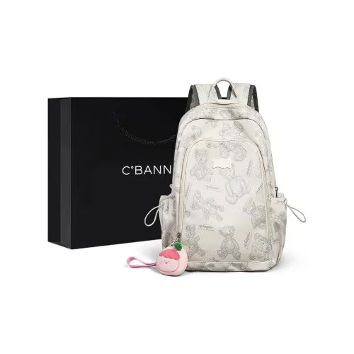 C°BANNER Ткань Рюкзак Большой Женский Экрю Фиолетовый