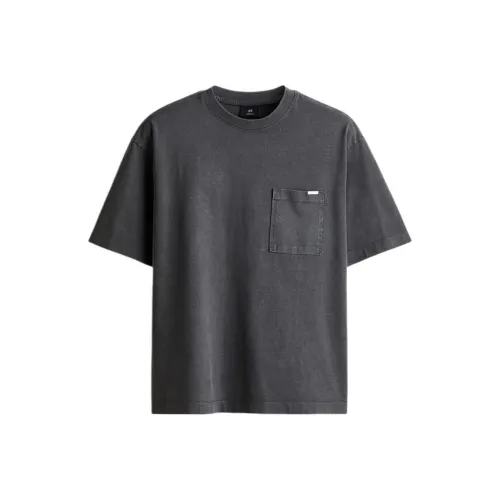 H&M Темно-серые Мужские T-рубашки