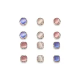 Серьги-гвоздики "Enchanted Love" с камнем "Кошачий глаз", комплект из 6 штук