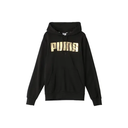 PUMA ESSBIG ESS HOODY TR PUMA M Толстовка Мужской Черный Золотой