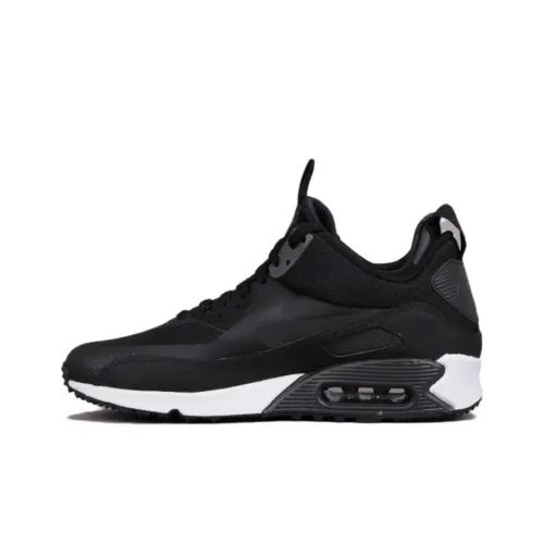 Nike Air Max 90 Амортизация Износостойкий Низкий Топ Повседневные Беговые Кроссовки Мужские Черные