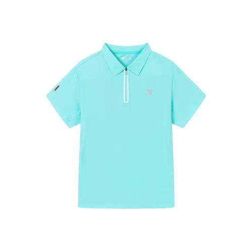 XTEP T-рубашка SS25 Лазурь Вода Зеленый Подростки