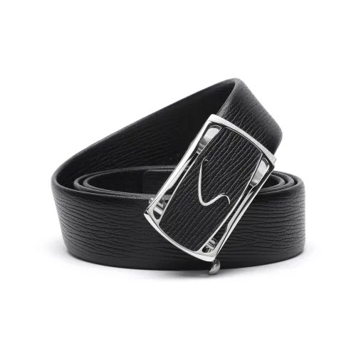 SATCHI Ремни из коровьей кожи Мужской Черный 3,4CM