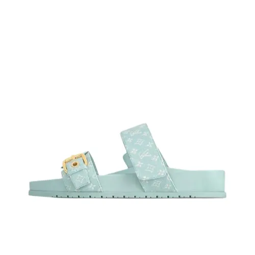 LOUIS VUITTON Bom Dia Слипоны Женские Синие