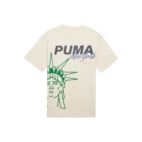 PUMA Essentialsbright Wardrobe T Рубашка Мужская Бежевая