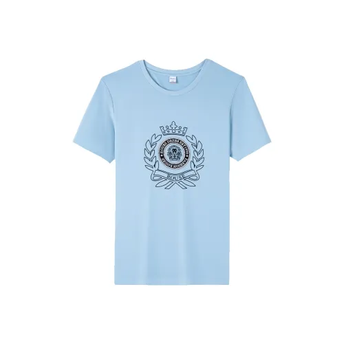 LUOZI Светло-синие мужские футболки T