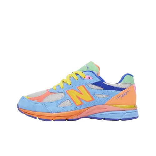 New Balance NB 990 V3 Устойчивый к истиранию Низкий Топ Детские Повседневные Кроссовки Синий Подростки