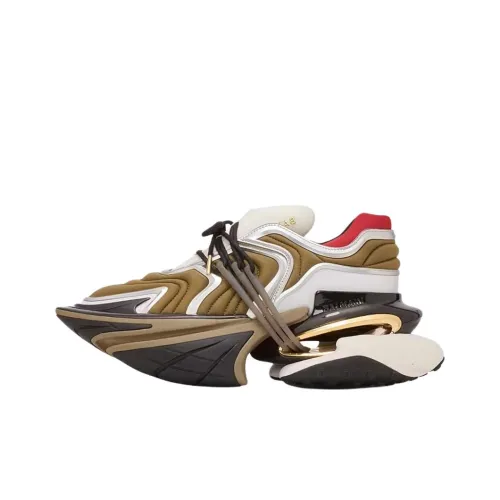 BALMAIN Unicorn Wave Low Top Толстая подошва Кроссовки Мужские Khaki