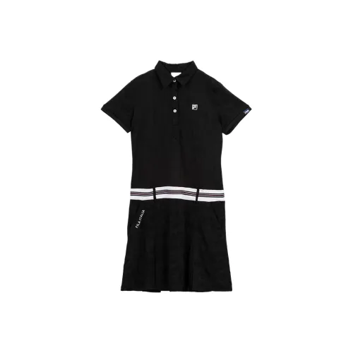 FILA Golf Series Черная Женская Одежда для Гольфа