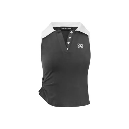 Ann Andelman Женские майки темно-серого цвета