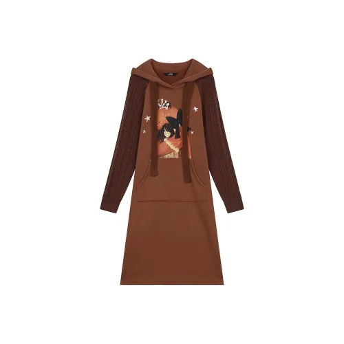 ELF SACK Длинное платье с длинными рукавами женское