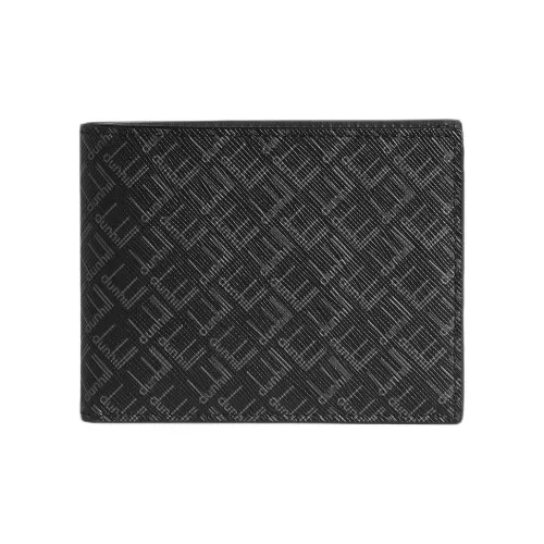 Dunhill Покрытый холст Кошелек Мужской Черный Серый
